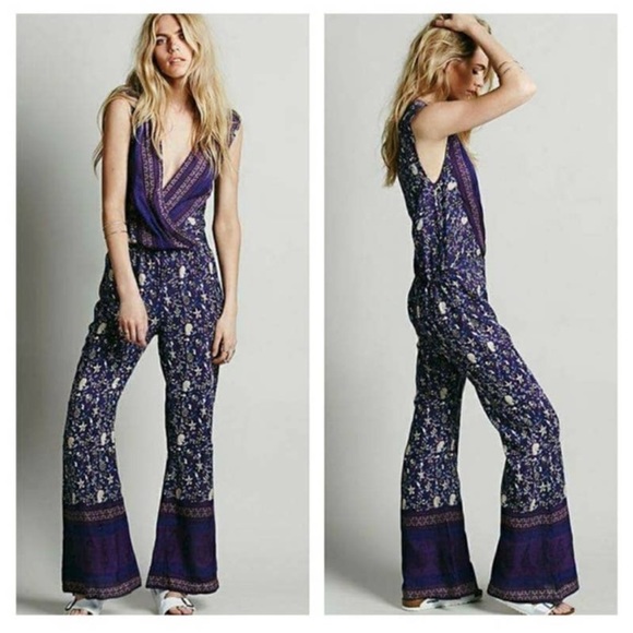 FREE PEOPLE X JEN'S PIRATE BOOTY Purple Jumpsuit - Picture 1 of 9